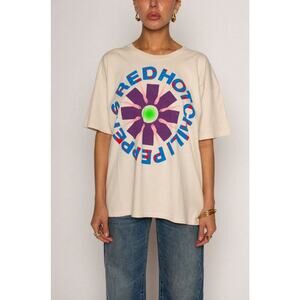 Daydreamer Red Hot Chili Peppers Freaky Styley Tee XS Cream Band Free People REA